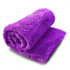 Purple plush towel